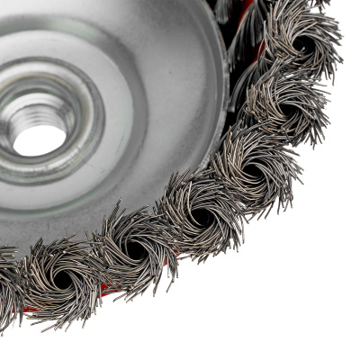 Щетка для УШМ, 125 мм, М14, "чашка", крученая проволока 0.35 мм Matrix по ценам производителя в Воронеже с доставкой по всей России