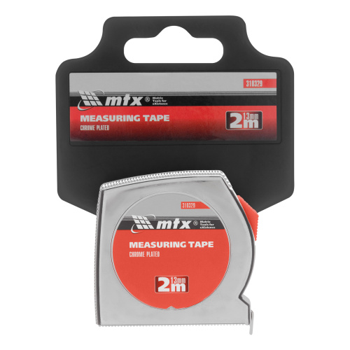 Рулетка Chrom, 2 м x 13 мм, хромированный корпус MTX по ценам производителя в Воронеже с доставкой по всей России