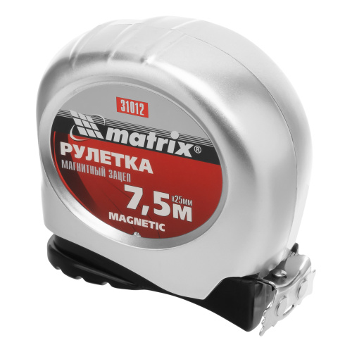 Рулетка Magnetic,7,5 м х 25 мм,магнитный зацеп Matrix по ценам производителя в Воронеже с доставкой по всей России