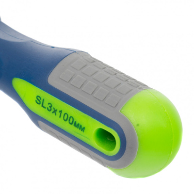 Отвертка, SL3 х 100 мм, CrV, трехкомпонентная рукоятка Сибртех по ценам производителя в Воронеже с доставкой по всей России