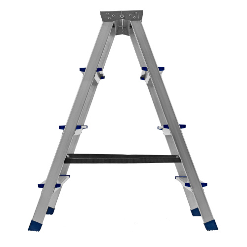 Стремянка двусторонняя 4 ступени, алюминиевая, Сибртех по ценам производителя в Воронеже с доставкой по всей России