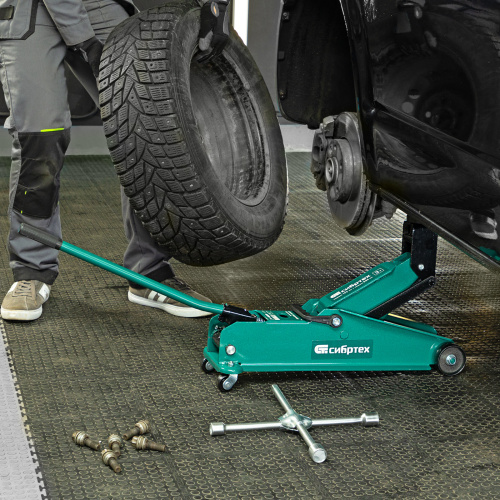 Домкрат гидравлический подкатной, 3 т, 192-532 мм, SUV Сибртех по ценам производителя в Воронеже с доставкой по всей России