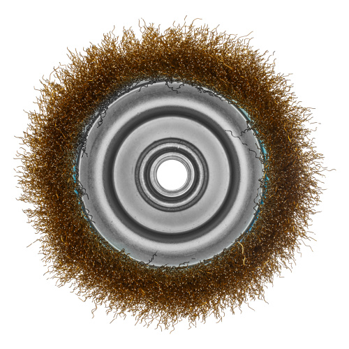 Щетка для УШМ, 125 мм, М14, "чашка", латунированная витая проволока Matrix по ценам производителя в Воронеже с доставкой по всей России