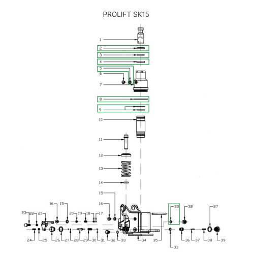Ремкомплект гидроцилиндра для тележек SK15/SD15L по ценам производителя в Воронеже с доставкой по всей России