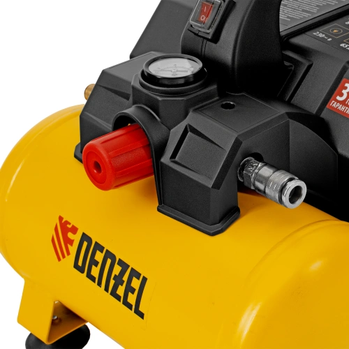 Компрессор  DLS750/6 безмасляный малошумный 750 Вт, 140 л/мин,ресивер 6 л Denzel по ценам производителя в Воронеже с доставкой по всей России