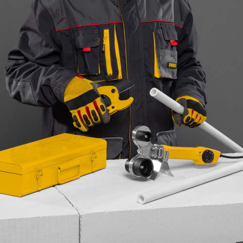 Аппарат для сварки пластиковых труб DWP-750, 750 Вт, 0-300 град, 4 насадки, 20-40 мм Denzel по ценам производителя в Воронеже с доставкой по всей России