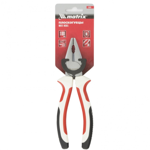 Плоскогубцы WHite Nickel, 180 мм, никелированные, трехкомпонентные рукоятки Matrix по ценам производителя в Воронеже с доставкой по всей России