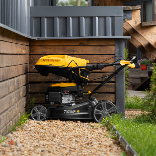 Газонокосилка бензиновая GLD-460SP, 146 куб.см, ширина 46 см, привод 7 уровней, травосборник 50 л Denzel по ценам производителя в Воронеже с доставкой по всей России