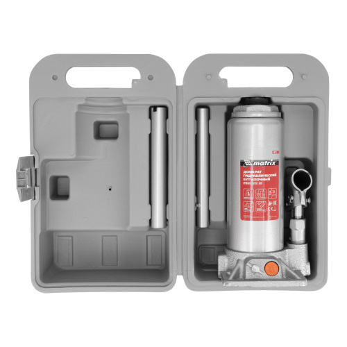 Домкрат гидравлический бутылочный, 6 т, h подъема 216-413 мм, в пластиковом кейсе Matrix по ценам производителя в Воронеже с доставкой по всей России