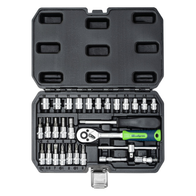 Набор инструментов, 1/4", пластиковый кейс, 29 предметов Сибртех по ценам производителя в Воронеже с доставкой по всей России