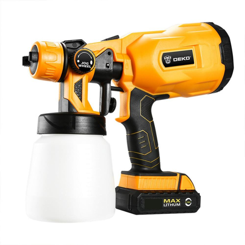Краскопульт аккумуляторный DEKO DKSG20K2, 20В, 800 мл, 1*2.0Ач купить в Москве с доставкой по всей России | ProtosMarket.ru