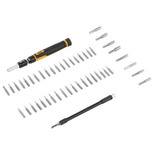 Отвертка с набором бит и торцевых головок для точных работ, гибкий привод, 48 шт, CrMo Denzel по ценам производителя в Воронеже с доставкой по всей России