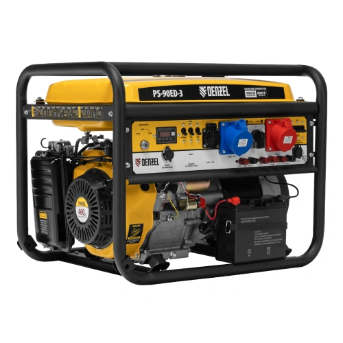 Генератор бензиновый PS 90 ED-3, 9.0 кВт, переключение режима 230 В/400 В, 25 л, электростартер Denzel по ценам производителя в Воронеже с доставкой по всей России