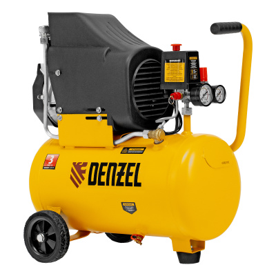 Компрессор воздушный DLC1300/24 безмасляный 1.3 кВт, 24 литра, 206 л/мин Denzel по ценам производителя в Воронеже с доставкой по всей России