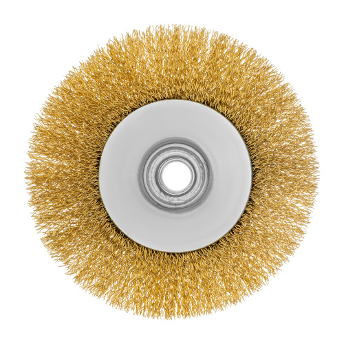 Щетка для УШМ, 125 мм, "Тарелка", витая нержавеющая проволока 0.3 мм, М14 Denzel по ценам производителя в Воронеже с доставкой по всей России