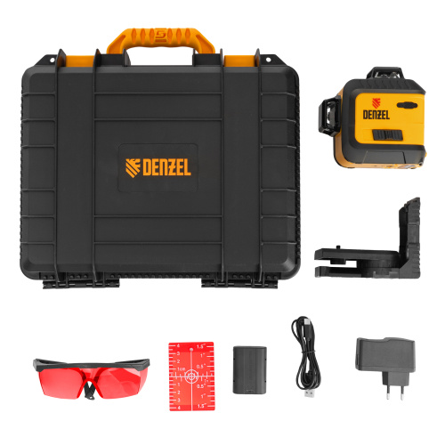Лазерный уровень мультипризменный LX 360-2 Red, 30 м, 635 нм, аккумулятор Li 2800 мАч, резьба 5/8" Denzel по ценам производителя в Воронеже с доставкой по всей России