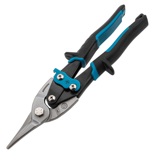 Ножницы по металлу "Piranha", 250 мм, прямой рез, сталь CrMo, двухкомпонентные рукоятки Gross по ценам производителя в Воронеже с доставкой по всей России