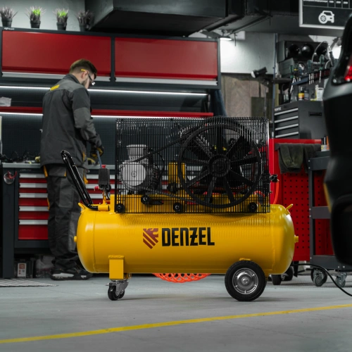 Компрессор воздушный рем. привод BCV 4000-T/100, 4,0 кВт, 100 литров, 690 л/мин Denzel по ценам производителя в Воронеже с доставкой по всей России