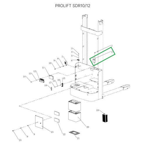 Аварийный выключатель для штабелеров SDR/SDK и SPN, для тележек SK20 по ценам производителя в Воронеже с доставкой по всей России