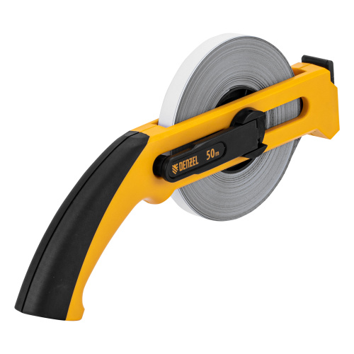 Рулетка геодезическая 50 м х 13 мм, открытый корпус, металлическая лента Denzel по ценам производителя в Воронеже с доставкой по всей России
