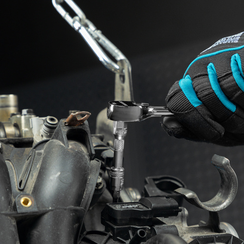 Ключ-трещотка 1/4", CrV, 120 зубьев, цельнометаллический, хром Gross по ценам производителя в Воронеже с доставкой по всей России