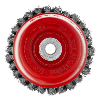 Щетка для УШМ, 125 мм, М14, "чашка", двухрядная, крученая проволока 0.35 мм Matrix по ценам производителя в Воронеже с доставкой по всей России