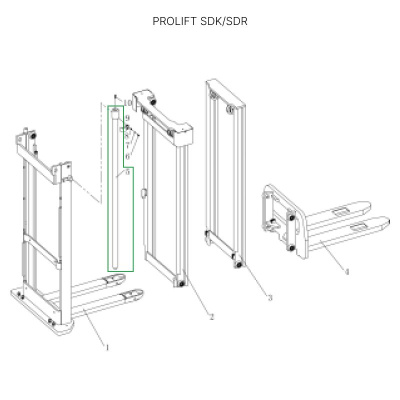 Центральный гидроцилиндр для штабелеров SDR1635/SDK1536 по ценам производителя в Воронеже с доставкой по всей России