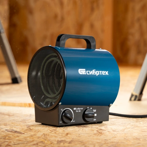 Тепловая пушка ТВ-3М (тепловентилятор), 230 В, 3 режима: вентилятор/1500 Вт /3000 Вт Сибртех по ценам производителя в Воронеже с доставкой по всей России