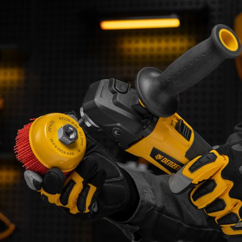 Щетка для УШМ, 100 мм, Чашка, нейлоновая щетина, М14 Denzel по ценам производителя в Воронеже с доставкой по всей России