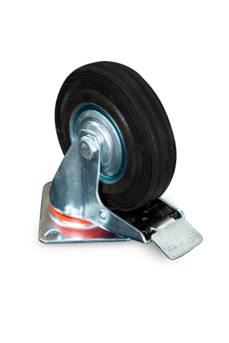 Колесо поворотное резина SCb 55 125 мм с тормозом (N) по ценам производителя в Воронеже с доставкой по всей России
