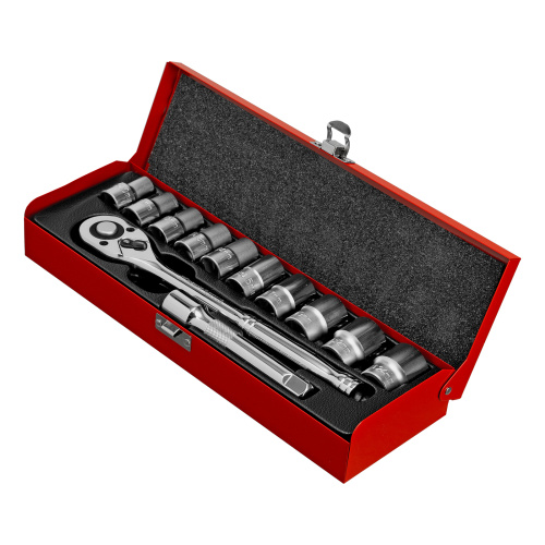 Набор торцевых головок, 1/2", головки 10 - 24 мм, с трещот. ключом, 12 предметов Matrix по ценам производителя в Воронеже с доставкой по всей России