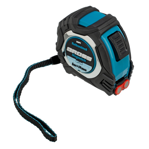Рулетка Magnetisch 5 м х 19 мм,обрезиненный корпус,автоматическая фиксация,Нейлоновое покрытиеытие,зацеп с магнитом Gross по ценам производителя в Воронеже с доставкой по всей России