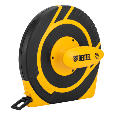 Рулетка геодезическая 50 м х 15 мм, закрытый корпус, фиберглассовая лента Denzel по ценам производителя в Воронеже с доставкой по всей России