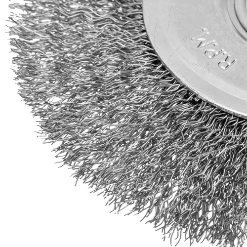 Щетка для УШМ, 125 мм, посадка 22.2 мм, плоская, витая проволока Сибртех по ценам производителя в Воронеже с доставкой по всей России