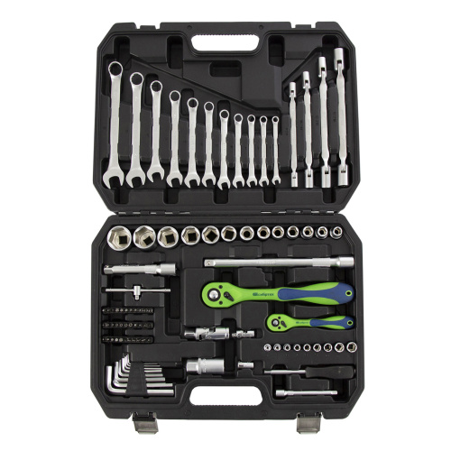 Набор инструментов 89 предметов, CrV 1/2", 1/4" Сибртех по ценам производителя в Воронеже с доставкой по всей России