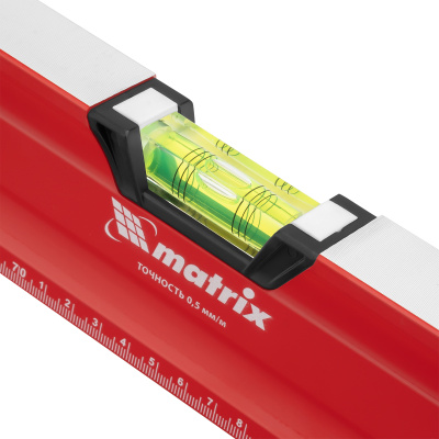 Уровень алюминиевый, магнит, фрезерованный, 3 глазка (1 зеркальный) двухкомпонентные рукоятки, 1500 мм Matrix по ценам производителя в Воронеже с доставкой по всей России