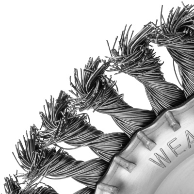 Щетка для УШМ 150 мм, посадка 22.2 мм, плоская, крученая проволока 0.5 мм Matrix по ценам производителя в Воронеже с доставкой по всей России