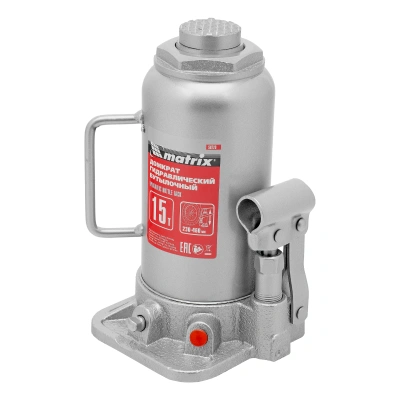 Домкрат гидравлический бутылочный, 15 т, высота подъема 230-460 мм Matrix купить в Москве с доставкой по всей России | ProtosMarket.ru