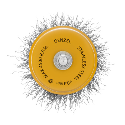 Щетка для дрели, 50 мм, Чашка, со шпилькой, нержавеющая витая проволока Denzel по ценам производителя в Воронеже с доставкой по всей России