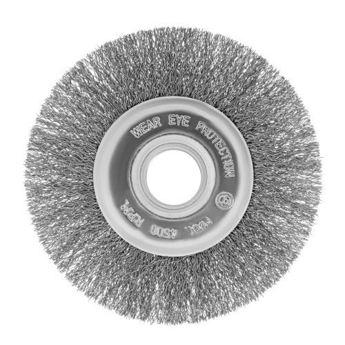 Щетка для УШМ, 125 мм, посадка 22.2 мм, плоская, витая проволока Сибртех по ценам производителя в Воронеже с доставкой по всей России