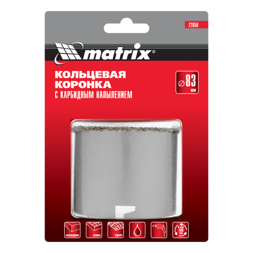 Кольцевая коронка с карбидным напылением, 83 мм Matrix по ценам производителя в Воронеже с доставкой по всей России