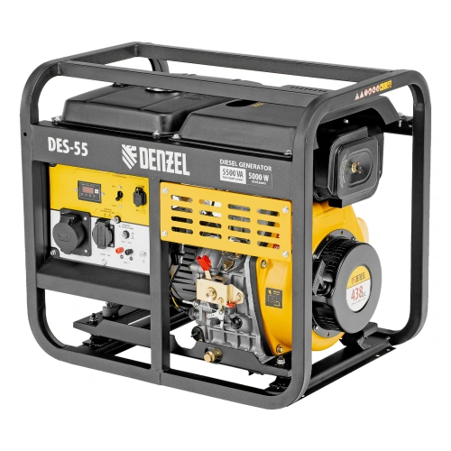 Генератор дизельный DES-55, 5,5 кВт, 230 В, 11 л, ручной стартер Denzel по ценам производителя в Воронеже с доставкой по всей России