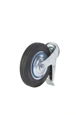 Колесо поворотное SCtB 80 200 мм резина с болтом и тормозом (F) купить в Москве с доставкой по всей России | ProtosMarket.ru