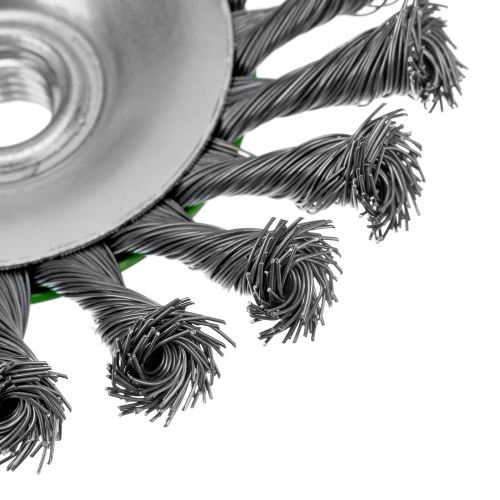 Щетка для УШМ, 125 мм, М14, "тарелка", крученая металлическая проволока Сибртех по ценам производителя в Воронеже с доставкой по всей России