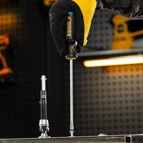 Отвертка, SL5x150 мм, S2, 3к рукоятка Denzel по ценам производителя в Воронеже с доставкой по всей России