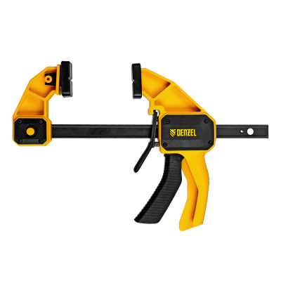 Струбцина F-образная, быстрозажимная, 150 х 80 мм, усиленный нейлоновый корпус Denzel по ценам производителя в Воронеже с доставкой по всей России