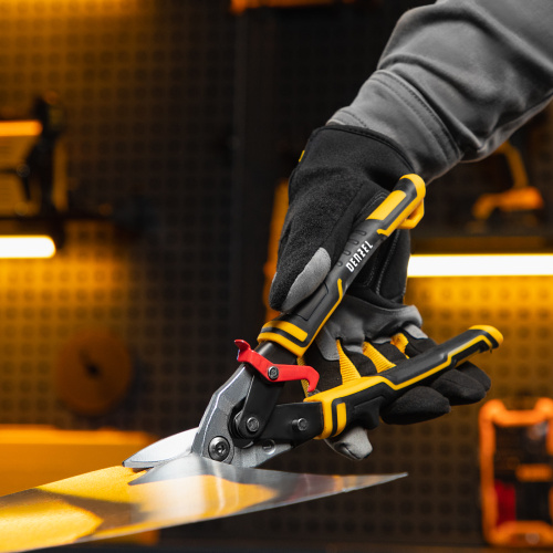 Ножницы по металлу, 270 мм, прямой и левый рез, сталь-СrMo, трехкомпонентные рукоятки Denzel по ценам производителя в Воронеже с доставкой по всей России