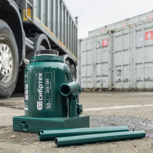 Домкрат гидравлический бутылочный, 50 т, 245-385 мм Сибртех по ценам производителя в Воронеже с доставкой по всей России