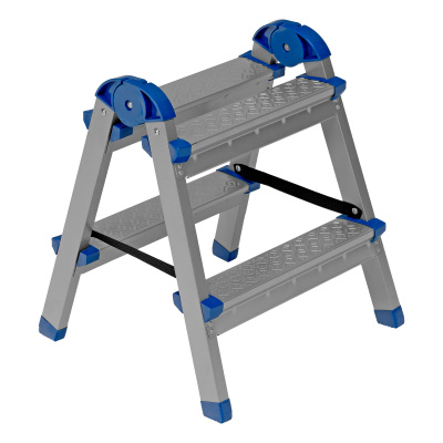 Стремянка двухсторонняя 2 ступени, сталь профиль, стальные ступени, Россия Сибртех по ценам производителя в Воронеже с доставкой по всей России