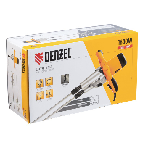 Миксер строительный EM-2-1600, 1600 Вт, 200-480/250-680 об/мин Denzel по ценам производителя в Воронеже с доставкой по всей России